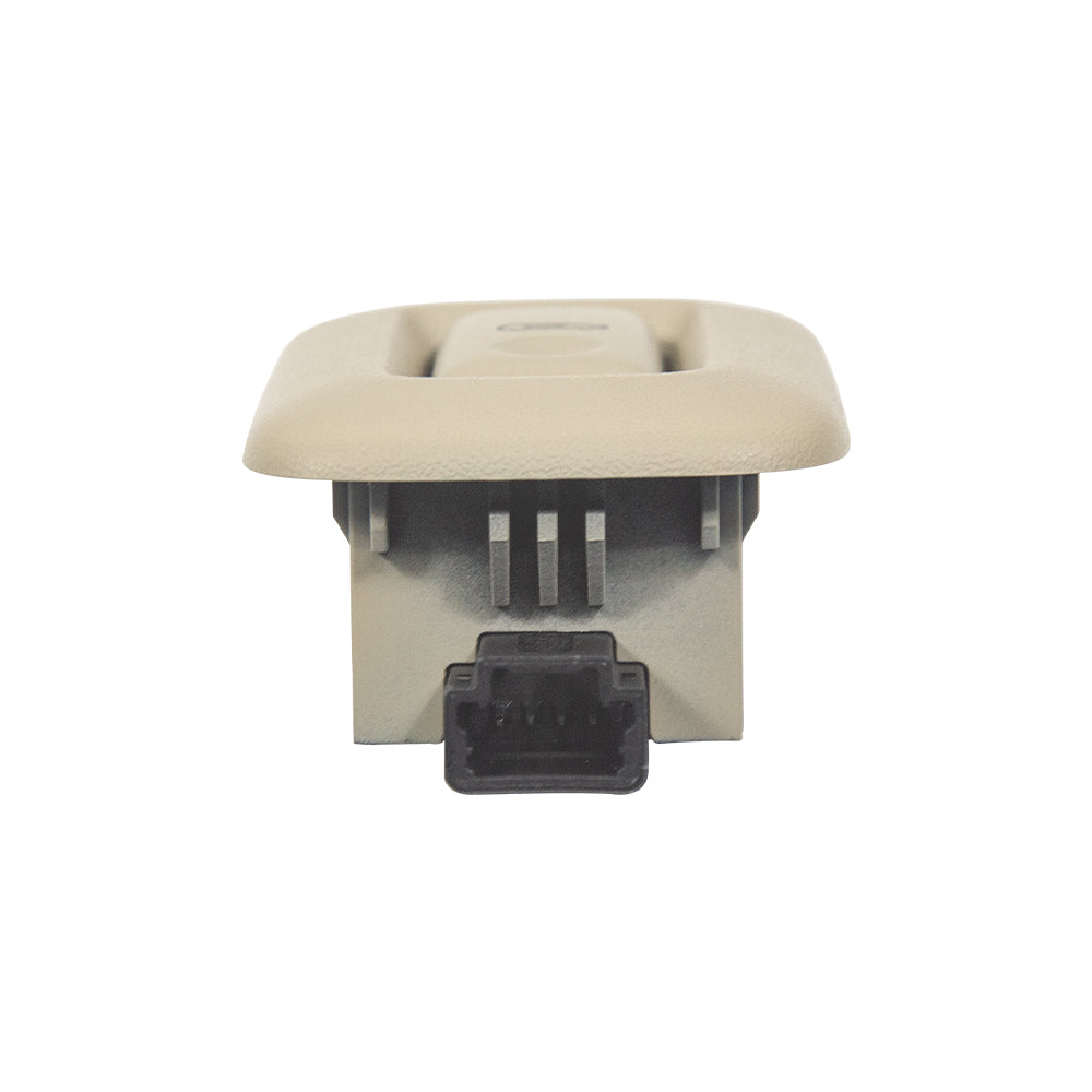 Side: Side profile: OEM style electric door release switch for Buick GL8 (Beige color).