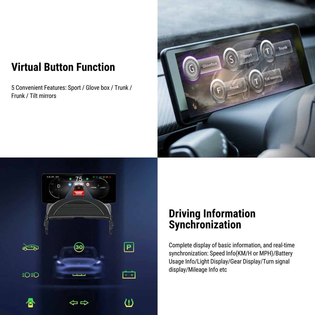 model 3 highland dashboard display
