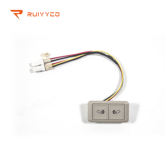 Universal Dual Front Cabin Door Control Switch — 20cm Wire & 3P Female Connector (2-Year Warranty)(QK36A200)