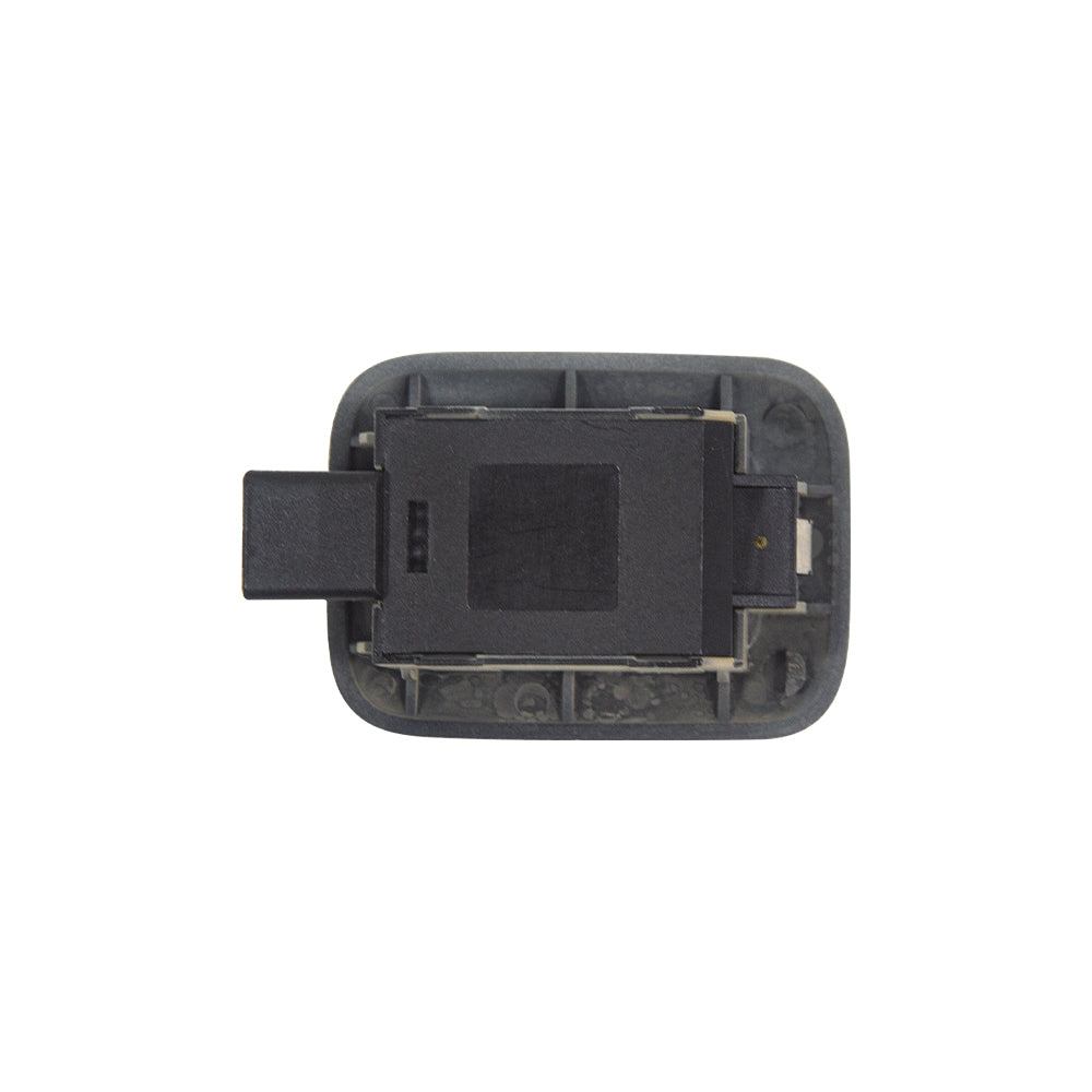 Back: Connector detail: Back view of BK01B100 switch showing plug socket and mounting clips.