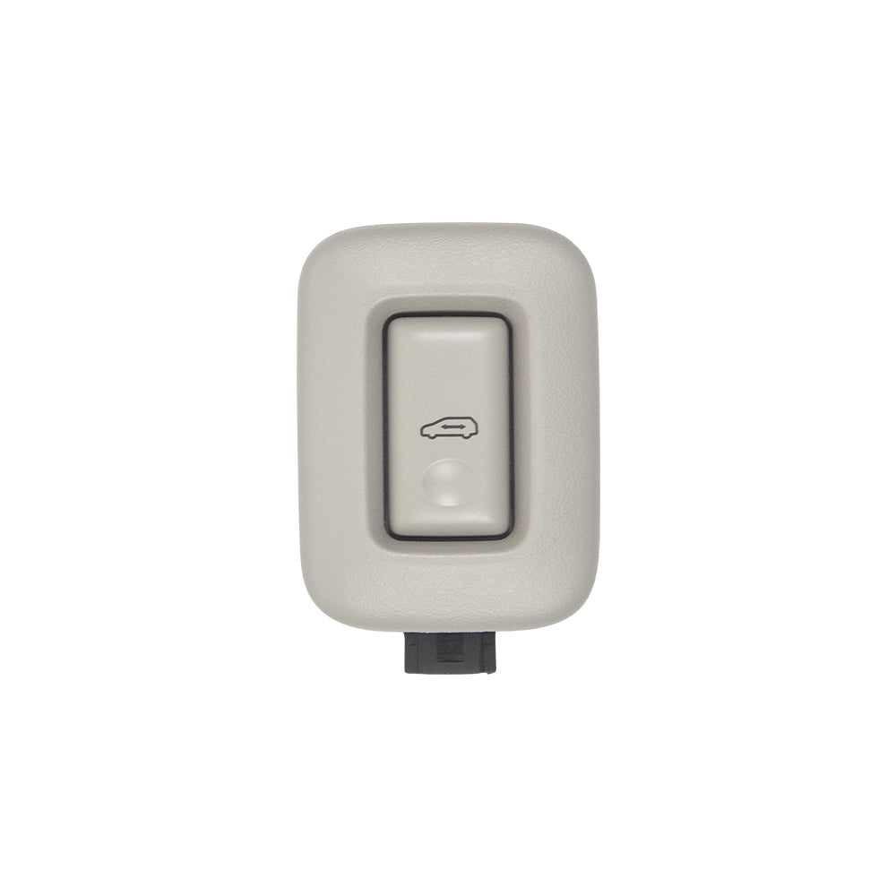 Front face view: Replacement B-pillar button for Buick GL8 power sliding door. Grey finish with door icon.