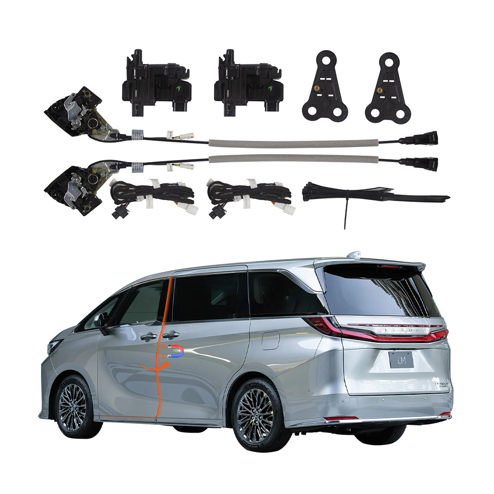Main view: Lexus LM (LM350/LM300h/LM500h) MPV front door electric soft close system.1