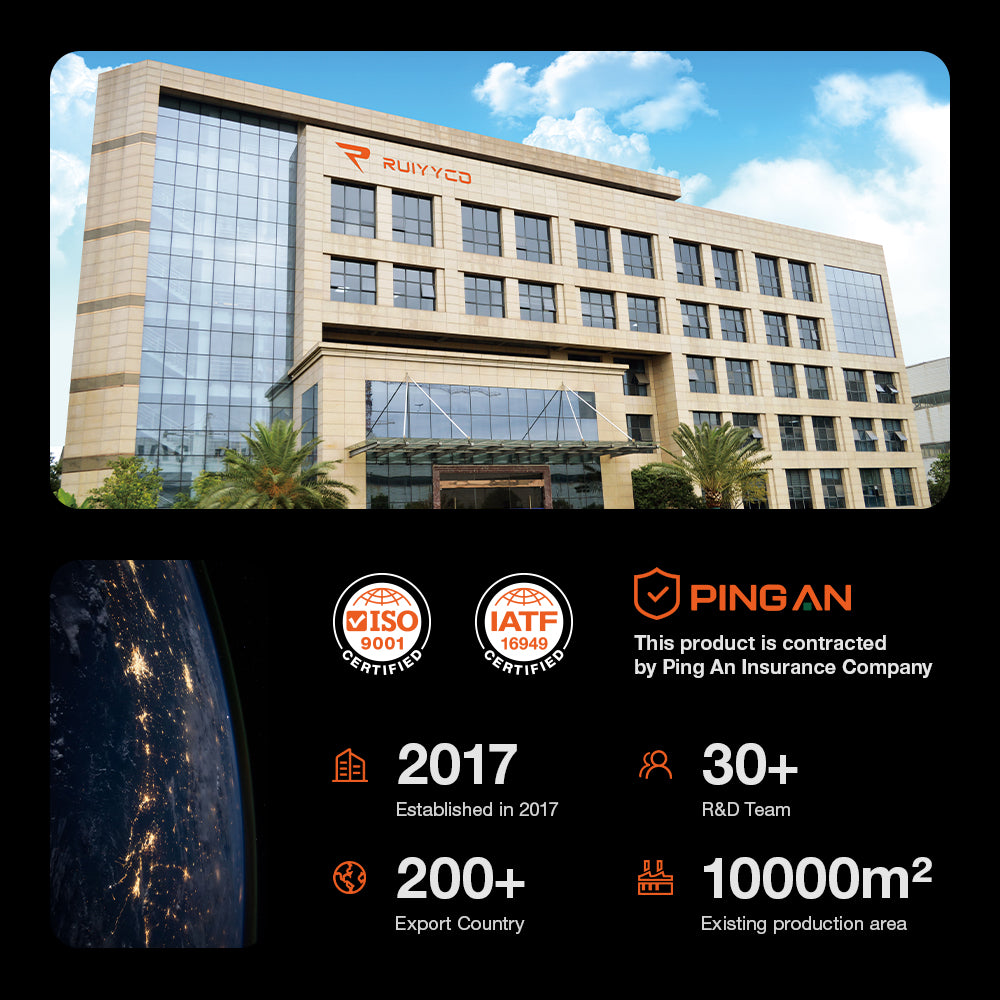 Ruiyyco factory overview: ISO-certified manufacturer of automotive electric door systems for Ford Tourneo Connect.