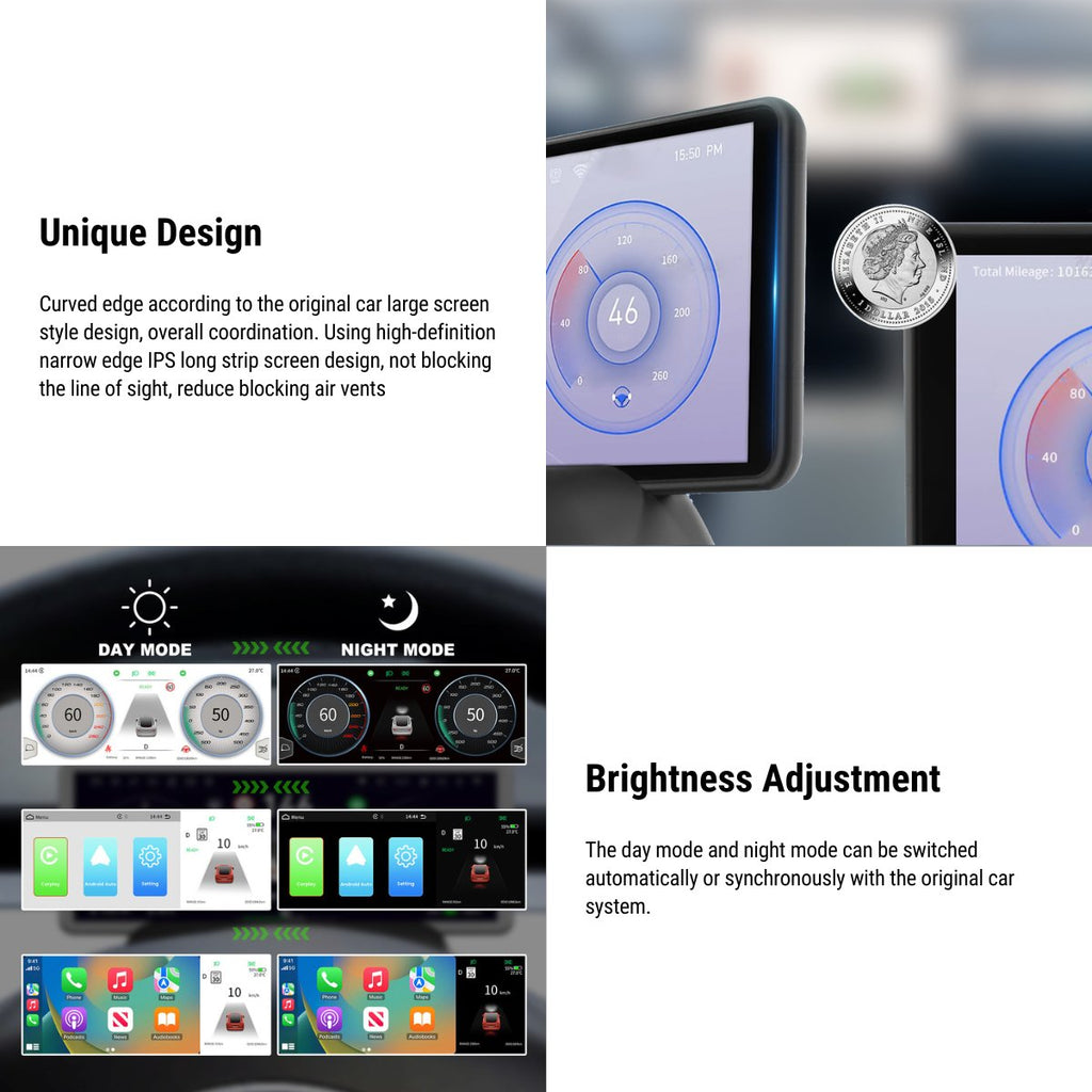 6.86'' Steering Instrument Cluster Display for Tesla Model 3 Highland / Model Y